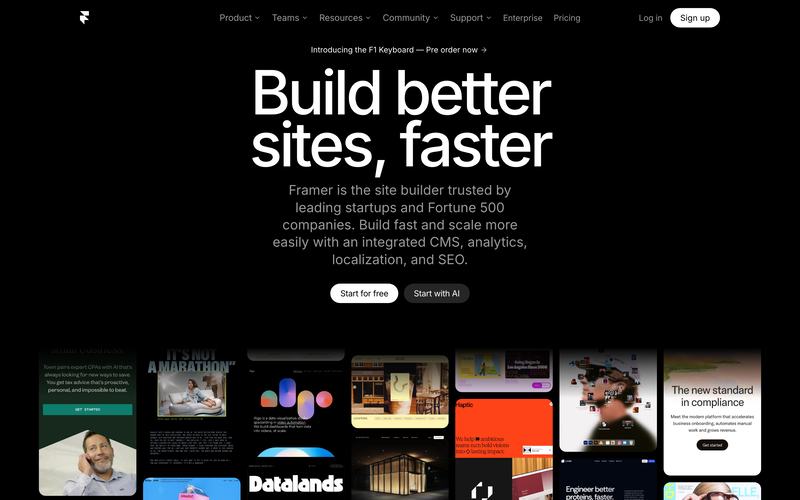 A live clone of Framer, rebuilt and ready to rebrand
