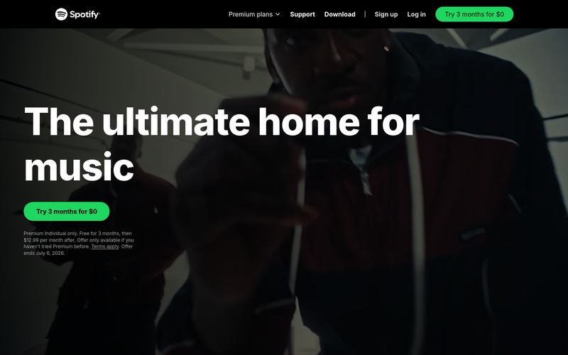 A clone of Spotify built with clonesite